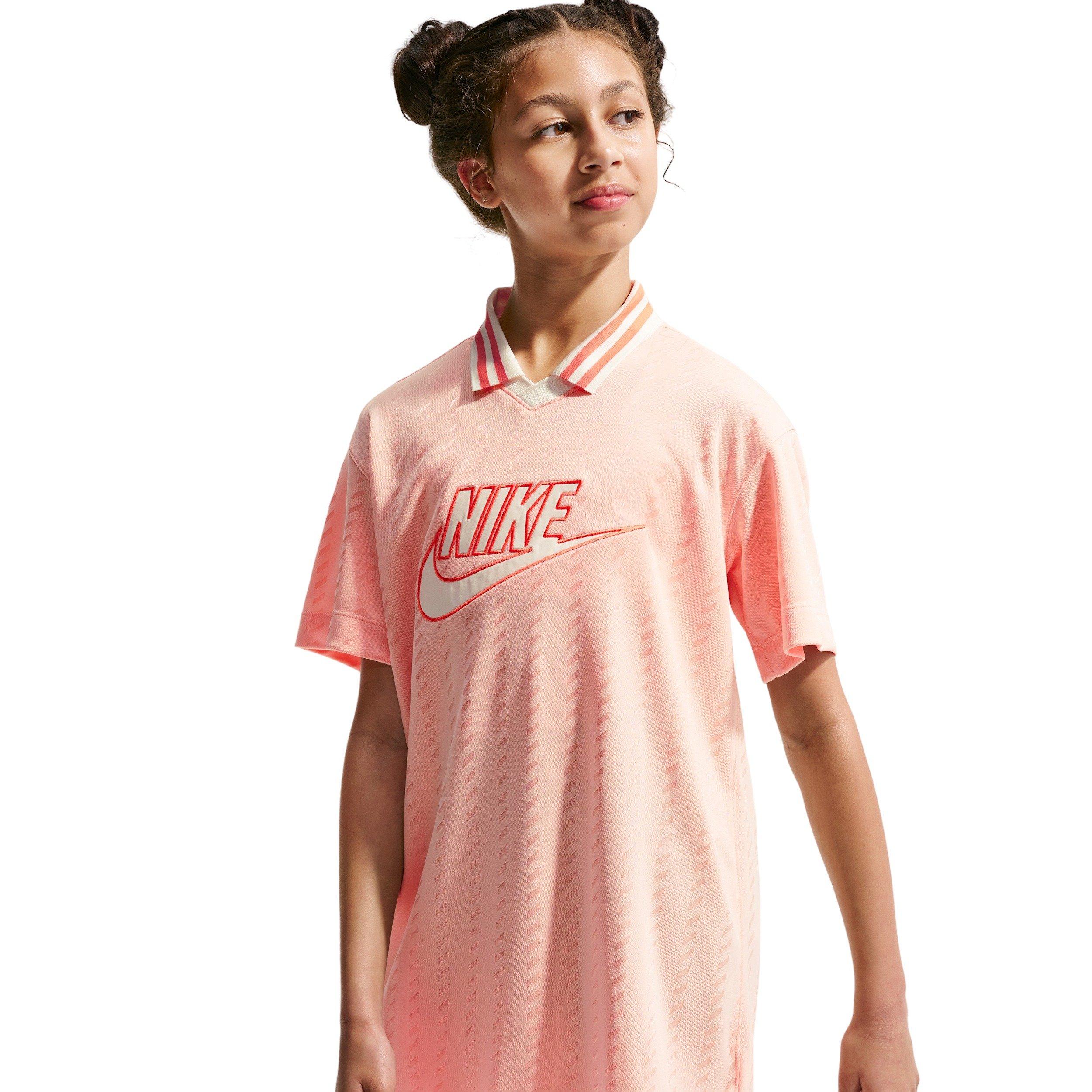 Nike Big Girls' Sportswear Short-Sleeve Jersey Dress - Orange - ORANGE